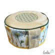 Yogakissen | Meditationskissen mit Stickerei Blume des Lebens handgemacht & personalisierbar mit Namen | SONNENBLUMEN Leolini - 