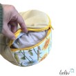 Yogakissen | Meditationskissen mit Stickerei Blume des Lebens handgemacht & personalisierbar mit Namen | SONNENBLUMEN Leolini - 