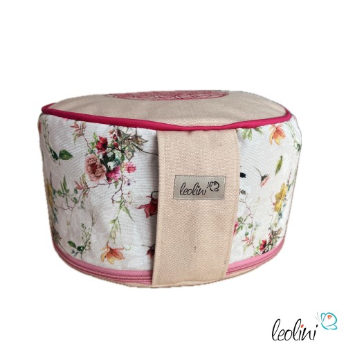 Yogakissen | Meditationskissen mit Stickerei Blume des Lebens handgemacht & personalisierbar mit Namen | BLUMENWIESE Leolini - 2
