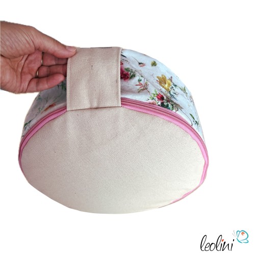 Yogakissen | Meditationskissen mit Stickerei Blume des Lebens handgemacht & personalisierbar mit Namen | BLUMENWIESE Leolini - 6
