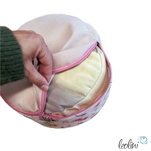 Yogakissen | Meditationskissen mit Stickerei Blume des Lebens handgemacht & personalisierbar mit Namen | BLUMENWIESE Leolini - 5