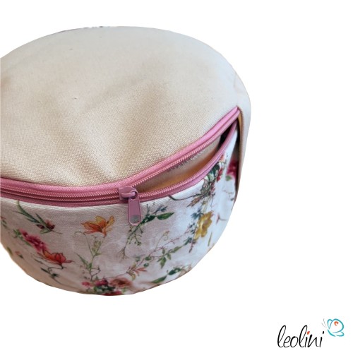Yogakissen | Meditationskissen mit Stickerei Blume des Lebens handgemacht & personalisierbar mit Namen | BLUMENWIESE Leolini - 4