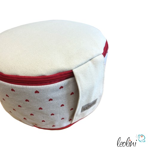 Yogakissen | Meditationskissen mit Stickerei Blume des Lebens handgemacht & personalisierbar mit Namen | HERZEN Leolini - 5