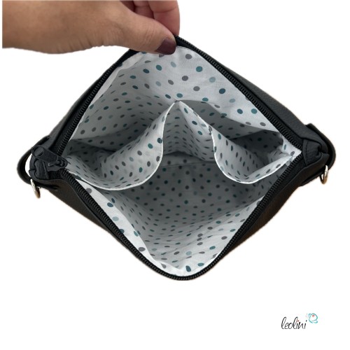 Umhängetasche PUSTEBLUME in schwarz | Handgefertigte Crossover Bag LENO 3.0 Leolini - 4