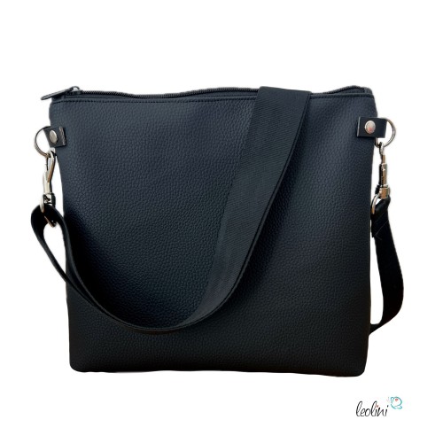 Umhängetasche PUSTEBLUME in schwarz | Handgefertigte Crossover Bag LENO 3.0 Leolini - 5