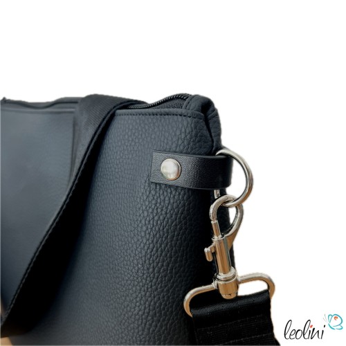 Umhängetasche PUSTEBLUME in schwarz | Handgefertigte Crossover Bag LENO 3.0 Leolini - 3