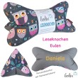 Leseknochen personalisierbar | Nackenkissen EULEN | handgemacht Leolini - 5