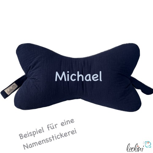 Leseknochen MUSSELIN Double Gauze | MARINE | personalisierbar mit Stickerei Leolini - 3