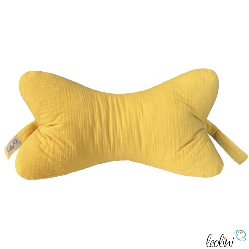 Leseknochen MUSSELIN Double Gauze | ALTGELB | personalisierbar mit Stickerei Leolini - 7