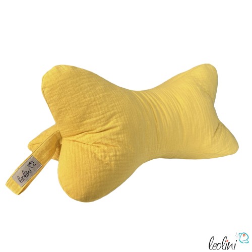 Leseknochen MUSSELIN Double Gauze | ALTGELB | personalisierbar mit Stickerei Leolini - 4