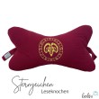 Leseknochen mit STERNZEICHEN Stickerei | Nackenkissen aus Musselin Double Gauze | Bordeaux Leolini - 1