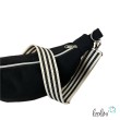Moon Bag Luna | Halbmondtasche – Handgefertigte Schultertasche in Schwarz Leolini - 4