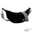 Moon Bag Luna | Halbmondtasche – Handgefertigte Schultertasche in Schwarz Leolini - 1