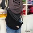 Moon Bag Luna | Halbmondtasche – Handgefertigte Schultertasche in Schwarz Leolini - 2