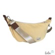 Moon Bag Luna 2.0 | Halbmondtasche SAND Canvas mit Lederimitat – Handgefertigte Schultertasche Leolini - 2