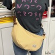 Moon Bag Luna 2.0 | Halbmondtasche SAND Canvas mit Lederimitat – Handgefertigte Schultertasche Leolini - 4