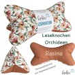 Leseknochen personalisierbar | Nackenkissen ORCHIDEEN | handgemacht Leolini - 6