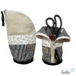 Stehende Stiftetasche Leo | Federpennal Federmäppchen STREIFEN | personalisierbar mit Namen Leolini - 1