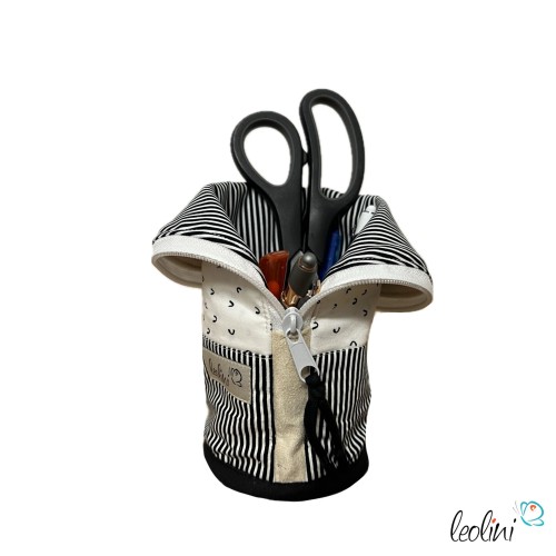 Stehende Stiftetasche Leo | Federpennal Federmäppchen STREIFEN | personalisierbar mit Namen Leolini - 5