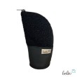 Stehendes Federmäppchen aus Bouclé | Schminktasche personalisierbar mit Namen | SCHWARZ | handgefertigt Leolini - 5