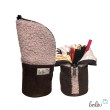 Stehendes Federmäppchen aus Bouclé | Schminktasche personalisierbar mit Namen | ALTROSÉ | handgefertigt Leolini - 1