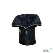 Stehendes Federmäppchen aus Bouclé | Schminktasche personalisierbar mit Namen | JEANSBLAU | handgefertigt Leolini - 6