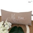 Kissen mit Namen aus Musselin | Namenskissen BEIGE | Kissen mit Stickerei Leolini - 2