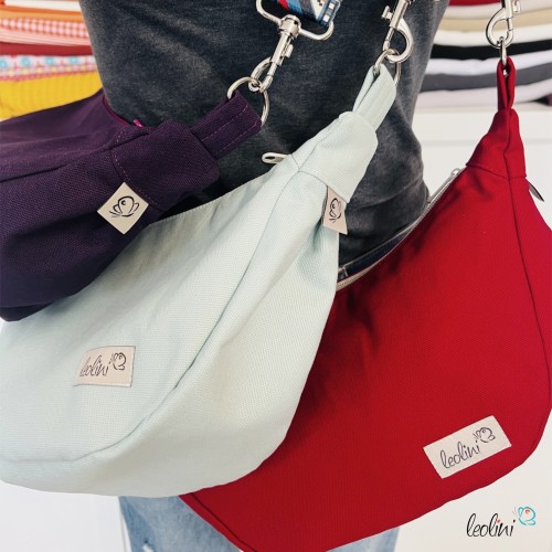 Moon Bag Luna | Halbmondtasche – Handgefertigte Schultertasche in Rot Moonbag Leolini - 7