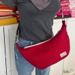 Moon Bag Luna | Halbmondtasche – Handgefertigte Schultertasche in Rot Moonbag Leolini - 8