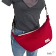 Moon Bag Luna | Halbmondtasche – Handgefertigte Schultertasche in Rot Moonbag Leolini - 1