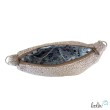 Bouclé Tasche Umhängetasche | Moonbag | Felltasche | handgefertigt in Altrosa Leolini - 6