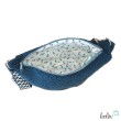 Bouclé Tasche Umhängetasche | Moonbag | Felltasche | handgefertigt in Jeansblau Leolini - 4