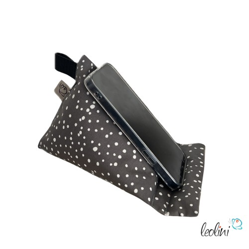 Handysitzsack Handykissen| PÜNKTCHEN aus Baumwolle | Stützkissen für Smartphone und Tablet Leolini - 5