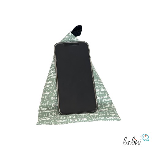 Handysitzsack Handykissen| SCHRIFTEN ALTMINT aus Baumwolle | Stützkissen für Smartphone und Tablet Leolini - 5
