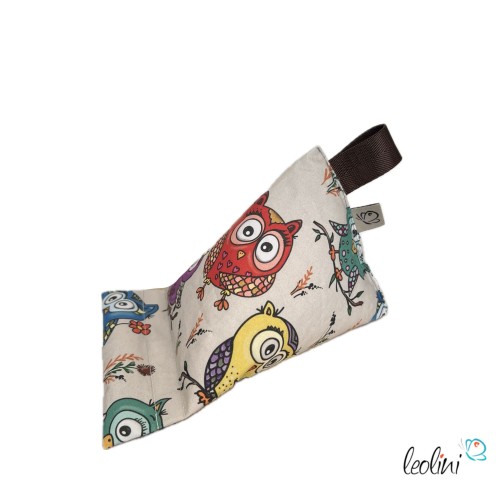 Handysitzsack Handykissen| BUNTE EULEN (Limitierte Auflage Eigenkreation) aus Baumwolle | Stützkissen für Smartphone und Tablet 