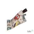 Handysitzsack Handykissen| BUNTE EULEN (Limitierte Auflage Eigenkreation) aus Baumwolle | Stützkissen für Smartphone und Tablet 