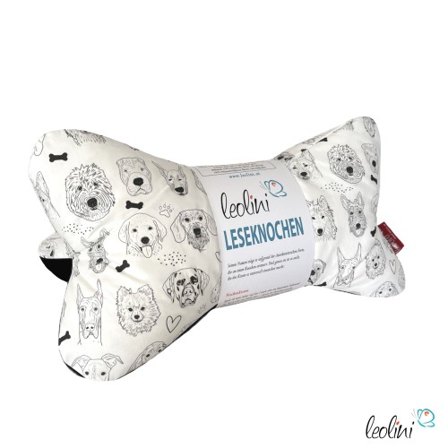 Leseknochen personalisierbar I LOVE DOGS (limitierte Stückzahl)| Nackenkissen | handgemacht Leolini - 8