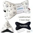 Leseknochen personalisierbar I LOVE DOGS (limitierte Stückzahl)| Nackenkissen | handgemacht Leolini - 6