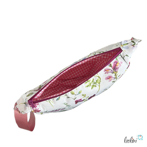 Moon Bag Luna | Halbmondtasche – Handgefertigte Schultertasche in Blumen Moonbag Leolini - 2