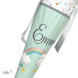 Schultüte Regenbogen aus Stoff mit Name personalisierbar