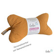 LeoliniLeseknochen MUSSELIN SENFGELB mit Glitzer Punkte | personalisierbar mit Stickerei -Musselin Leseknochen unifarben