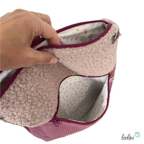 Umhängetasche Lenos Boucle | handgefertigt von Leolini ROSE