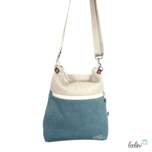 Umhängetasche Lenos Boucle | handgefertigt von Leolini mint