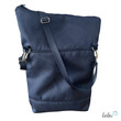 Foldover Tasche mit Pusteblumen Stickerei | Dunkelblau | mit Außenfach