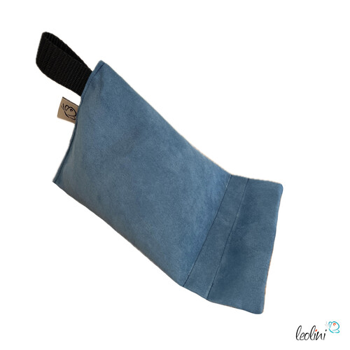 Handysitzsack DELUXE | Wildlederimitat BLAU | Stützkissen für Smartphone und Tablet