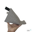 Handysitzsack | Webstoff GRAU | Stützkissen für Smartphone und TabletHandysitzsack