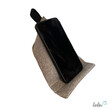 Handysitzsack | Webstoff GRAU | Stützkissen für Smartphone und TabletLeoliniHandysitzsack
