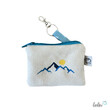 LeoliniSchlüsseltascherl mit Karabiner BERGE | Geldtasche mini | mit Stickerei handgefertigtSchlüsseltascherl