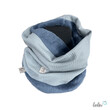 LeoliniHandgefertigter Damen Schlauchschal Loop – Beidseitig tragbar mit Wellnessfleece & Mini-Zopfmuster | EISBLAUTücher / Schals