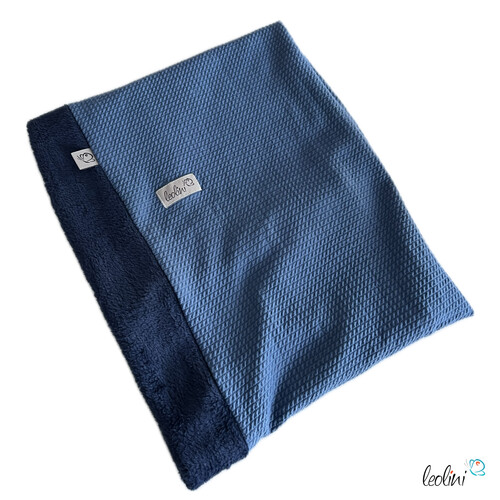 LeoliniHandgefertigter Damen Schlauchschal Loop – Beidseitig tragbar mit Wellnessfleece & Mini-Zopfmuster Jersey | BLAUTücher / Schals